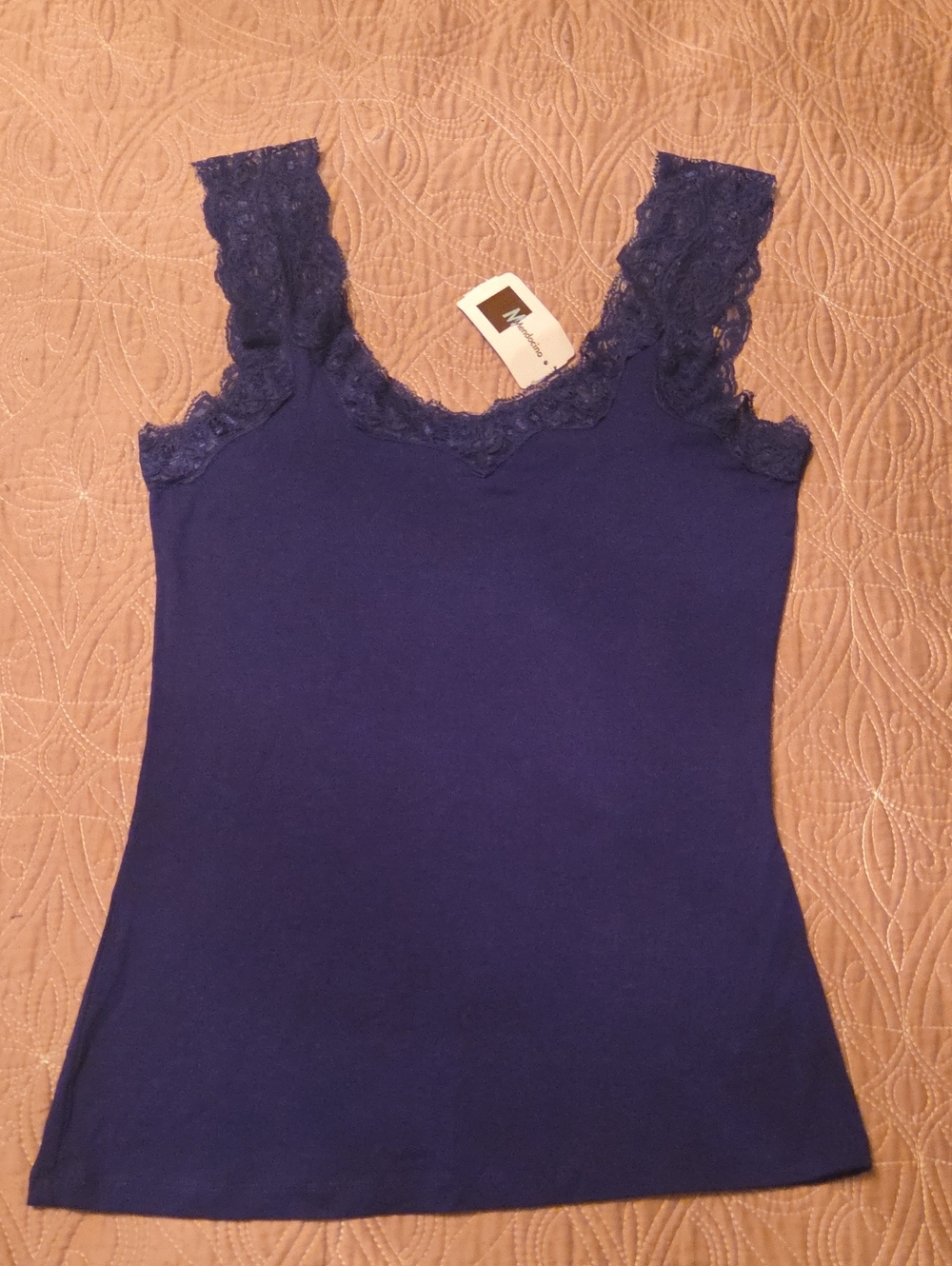 Mendocino Navy Lace-Trim Camisole